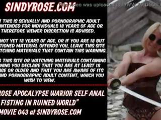 Sindy rose apocalypse warrior self silit fisting in ruined world