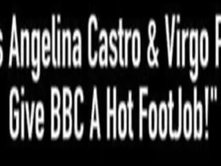 Bbws एंजेलीना castro & virgo peridot देना बीबीसी एक swell footjob&excl;