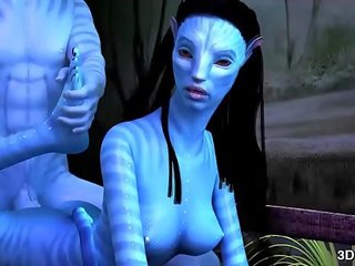 Avatar diva anal kacau oleh besar biru batang
